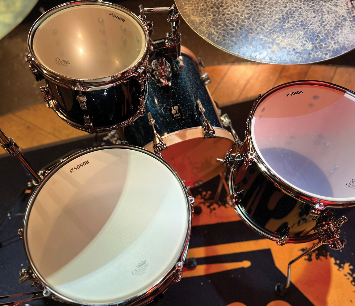 Sonor AQX Jungle 4-piece Shell Pack In Blue Ocean Sparkle