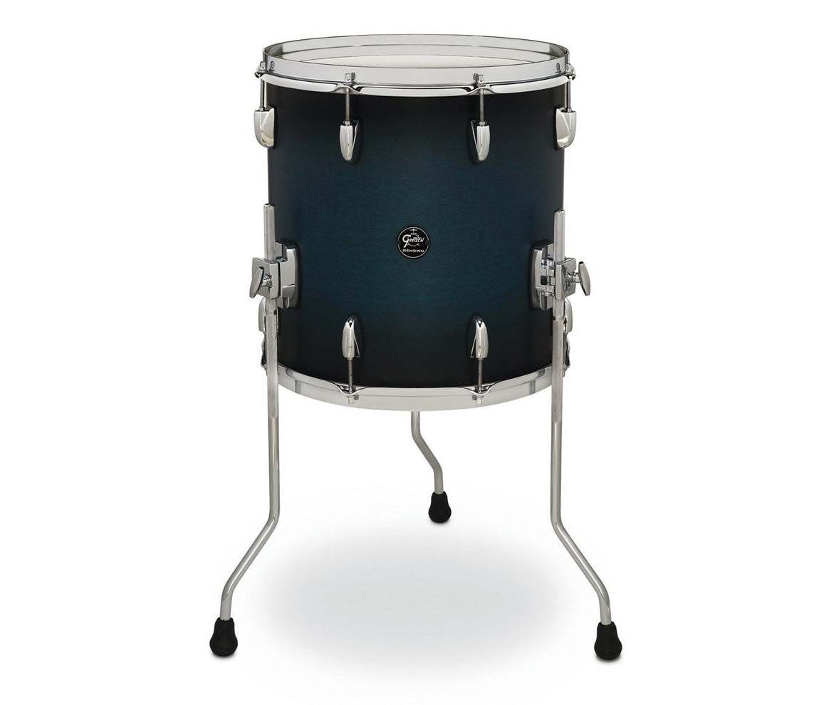 Gretsch Renown Maple 14" x 14" Floor Tom in Satin Antique Blue Burst