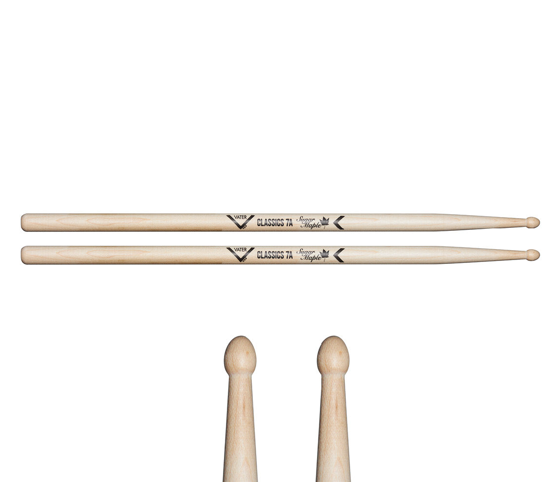 Vater Sugar Maple Classics 7A Wood Tip Drumsticks