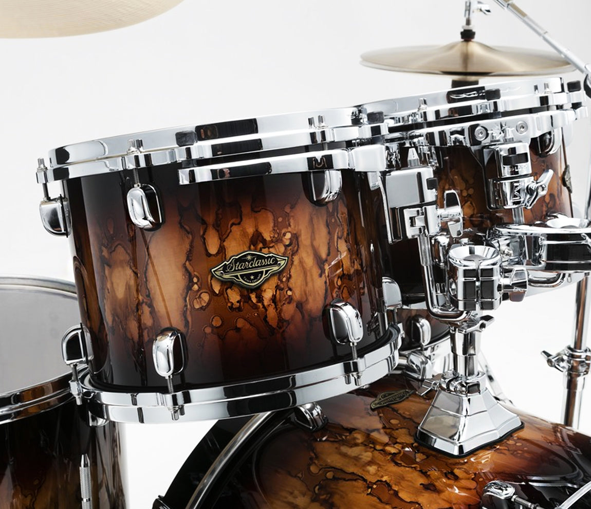 TAMA 22" Starclassic Walnut/Birch 4-piece Shell Pack in Molten Brown Burst