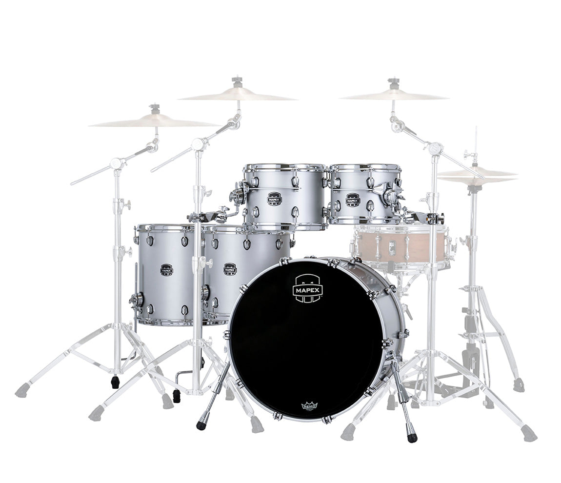 Mapex Saturn Evolution Birch/Walnut Blend 5-Piece Shell Pack In Iridium Silver