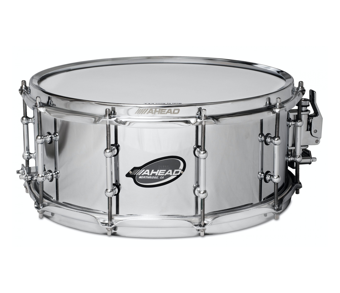 Ahead 13" X 6" Chrome On Brass Snare Drum W/Dunnett Strainer