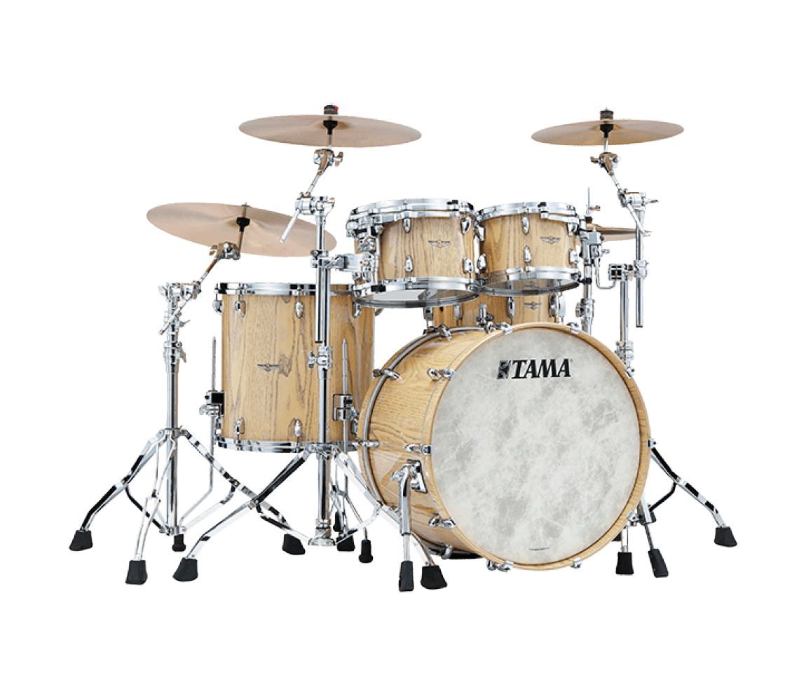 TAMA Star Walnut 4-piece Shell Pack in Antique White Japanese Chestnut
