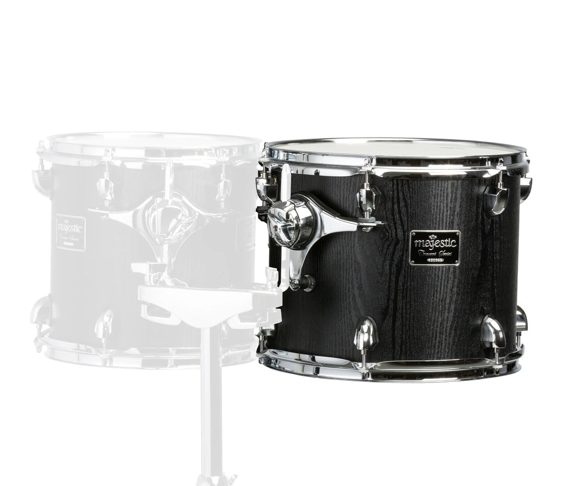 Majestic Concert 13" x 11" Black Double Headed Concert Toms