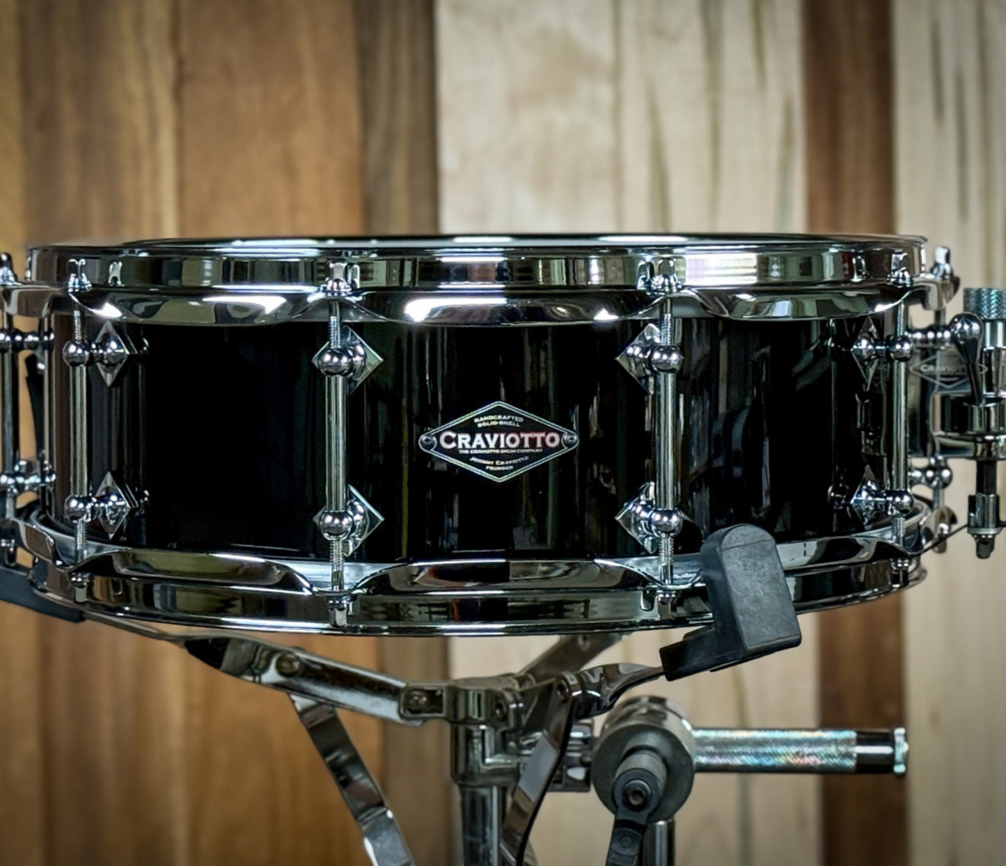 Craviotto Custom Shop 14" x 5" Maple Snare Drum in Gloss Black