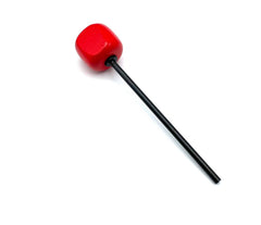 Danmar Red Hardwood Bass Drum Beater with Angle Cut - Black Shaft
