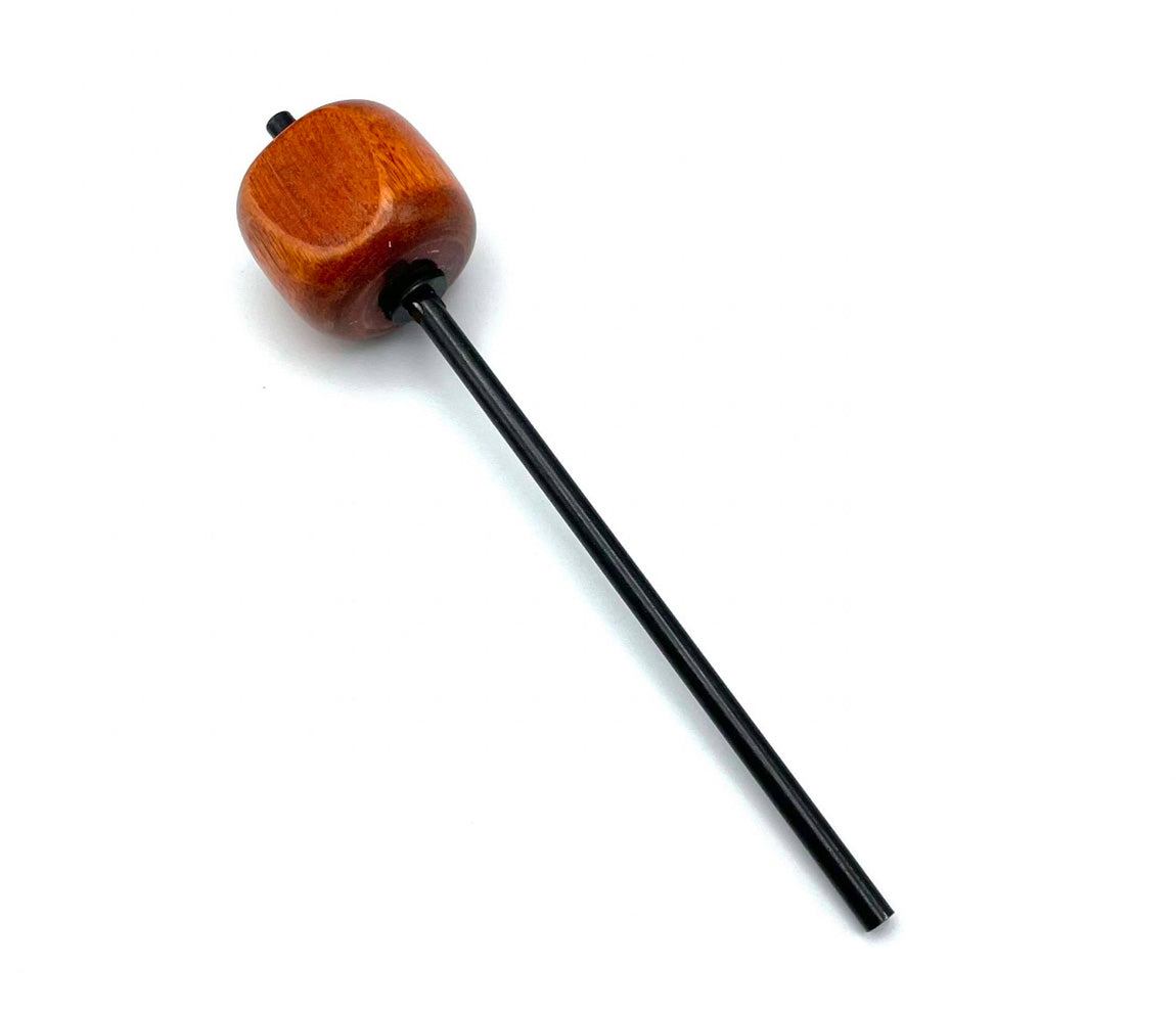 Danmar Sunburst Hardwood Bass Drum Beater with Angle Cut - Black Shaft