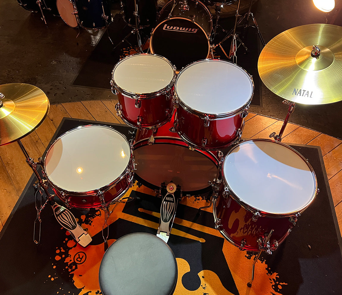 Natal DNA 5-piece Drum Kit with Hardware and Cymbals in Red