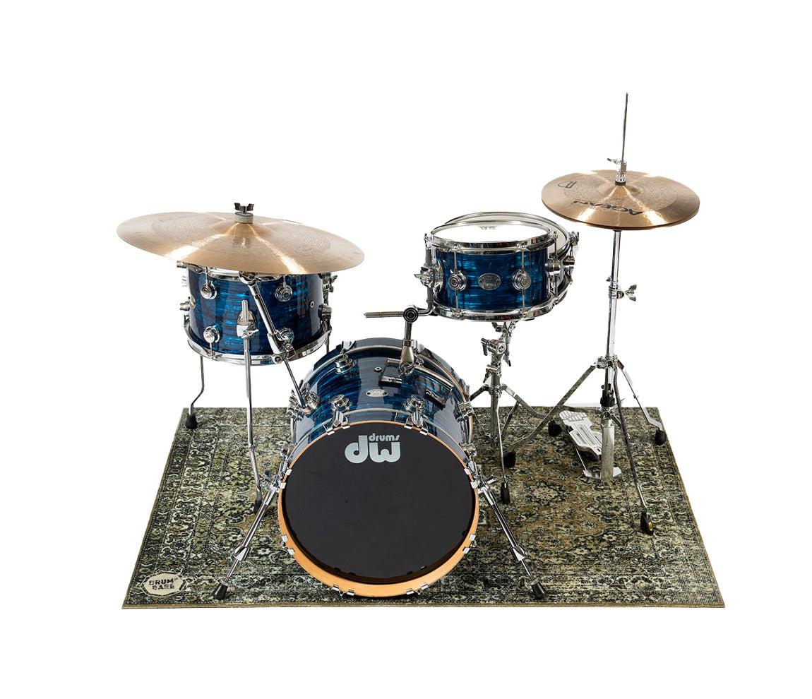 Drum N Base Vintage Persian Stage Rug - Green - 130 x 90cm