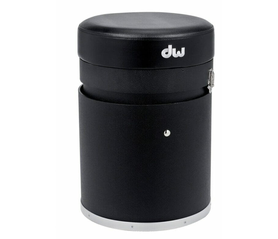 DW Round Throne and case in Black Tolex