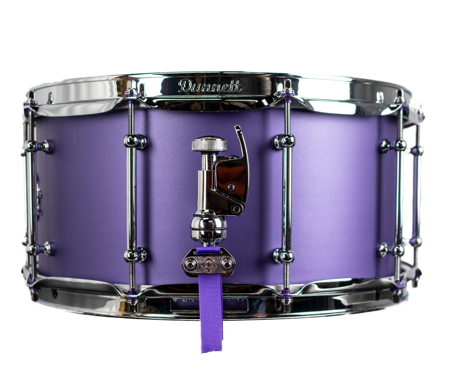 LAST ONE REDUCED Dunnett Classic StereoPly 14" x 7" Snare Drum in Matte Purple w/ 10 Lugs