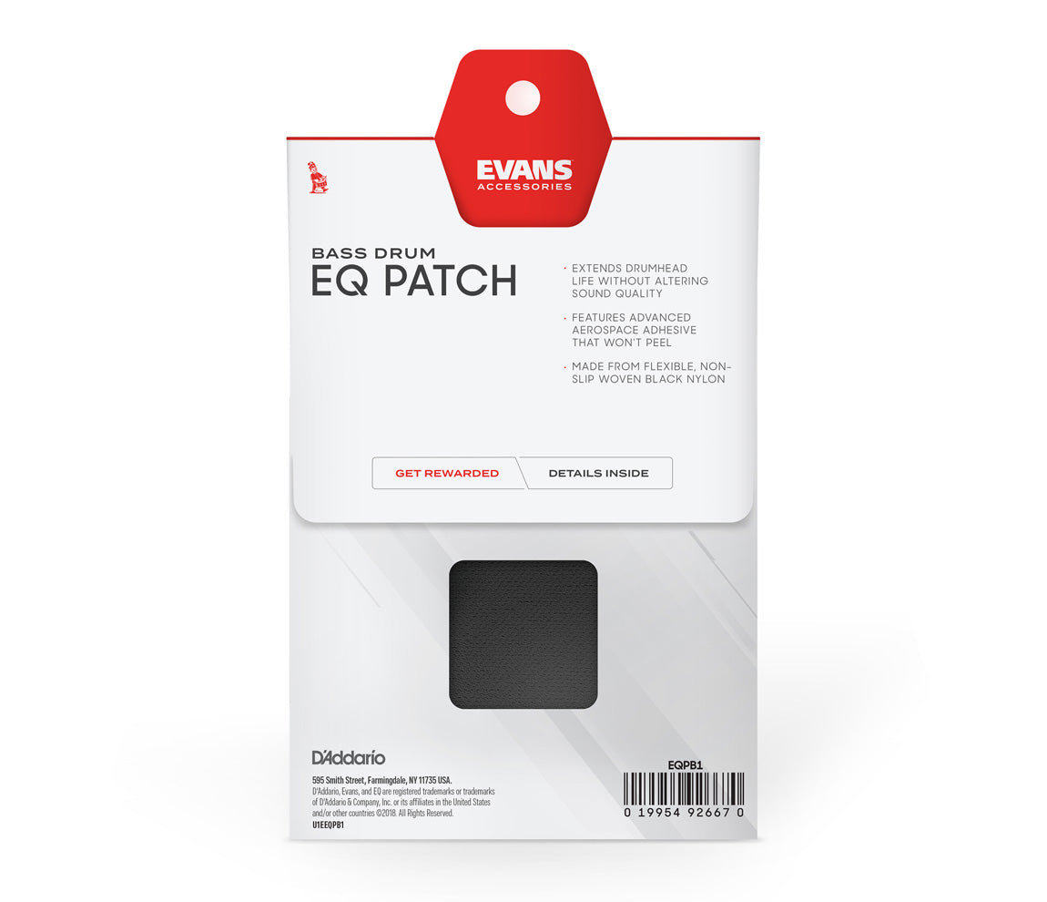 EVANS EQ Single Pedal Patch, Black Nylon
