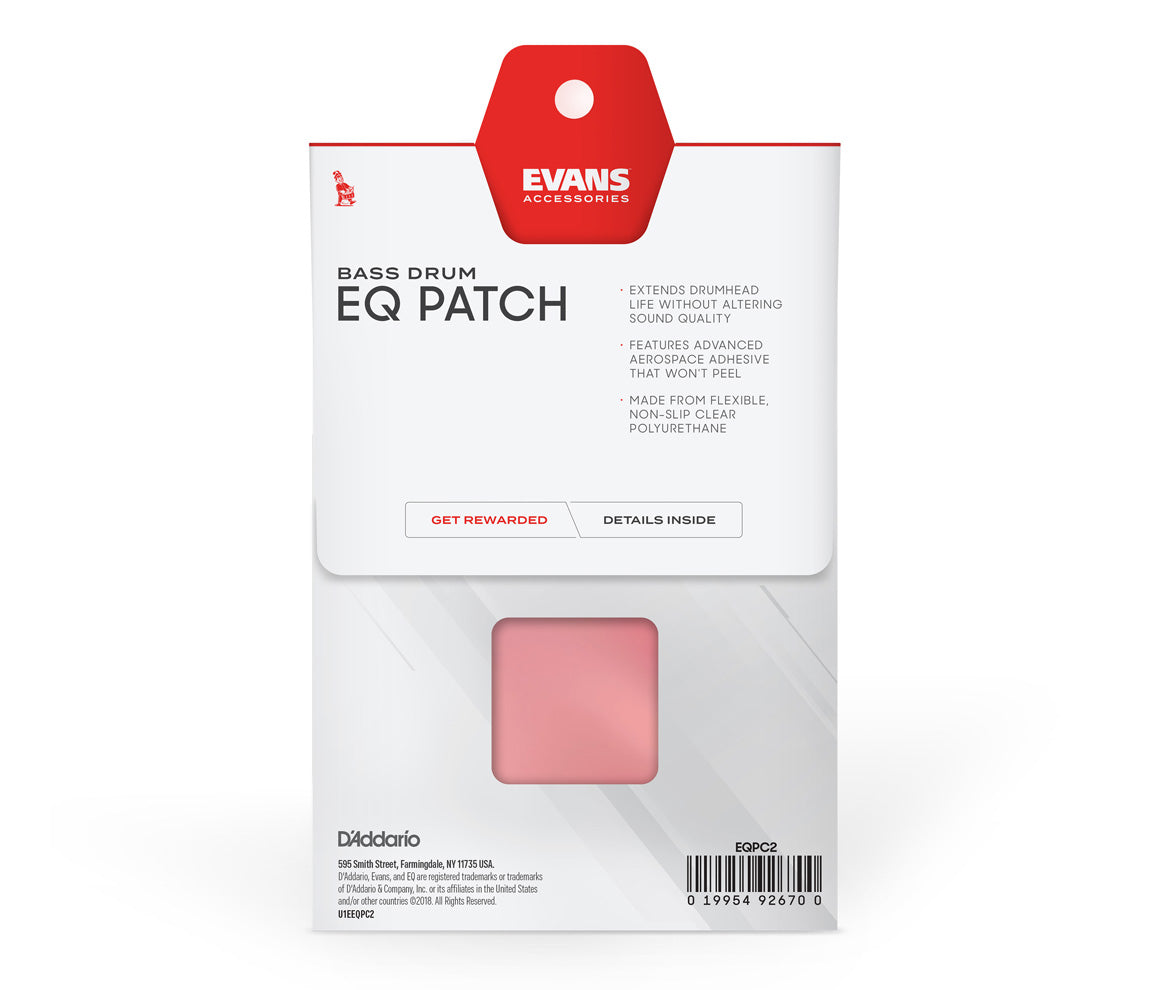 EVANS EQ Double Pedal Patch, Clear Plastic
