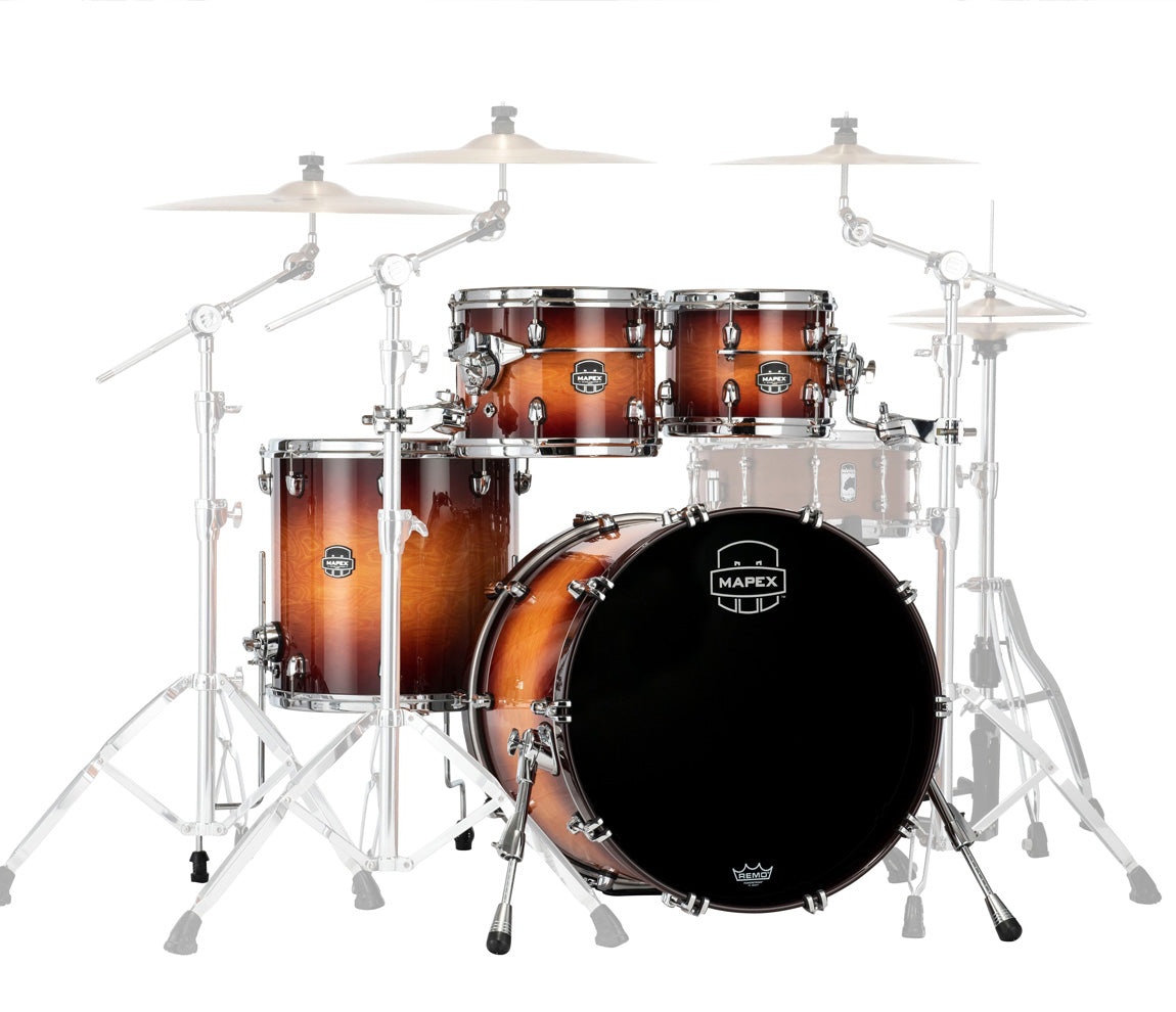 Mapex Saturn Evolution Rock Maple 4-Piece Shell Pack in Exotic Sunburst