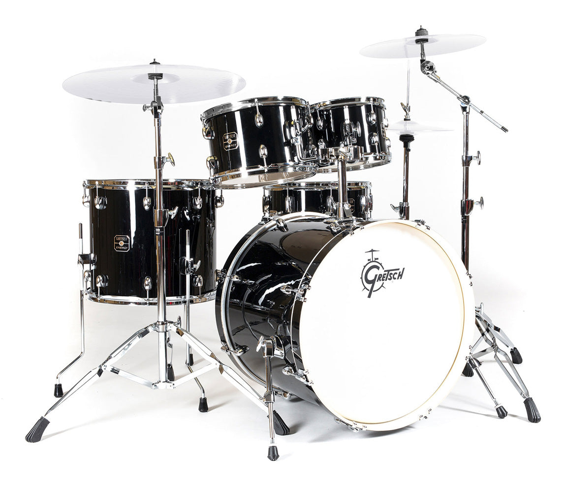Gretsch Energy 2 22" 5-piece Shell Pack with 5-piece Hardware Pack in Black