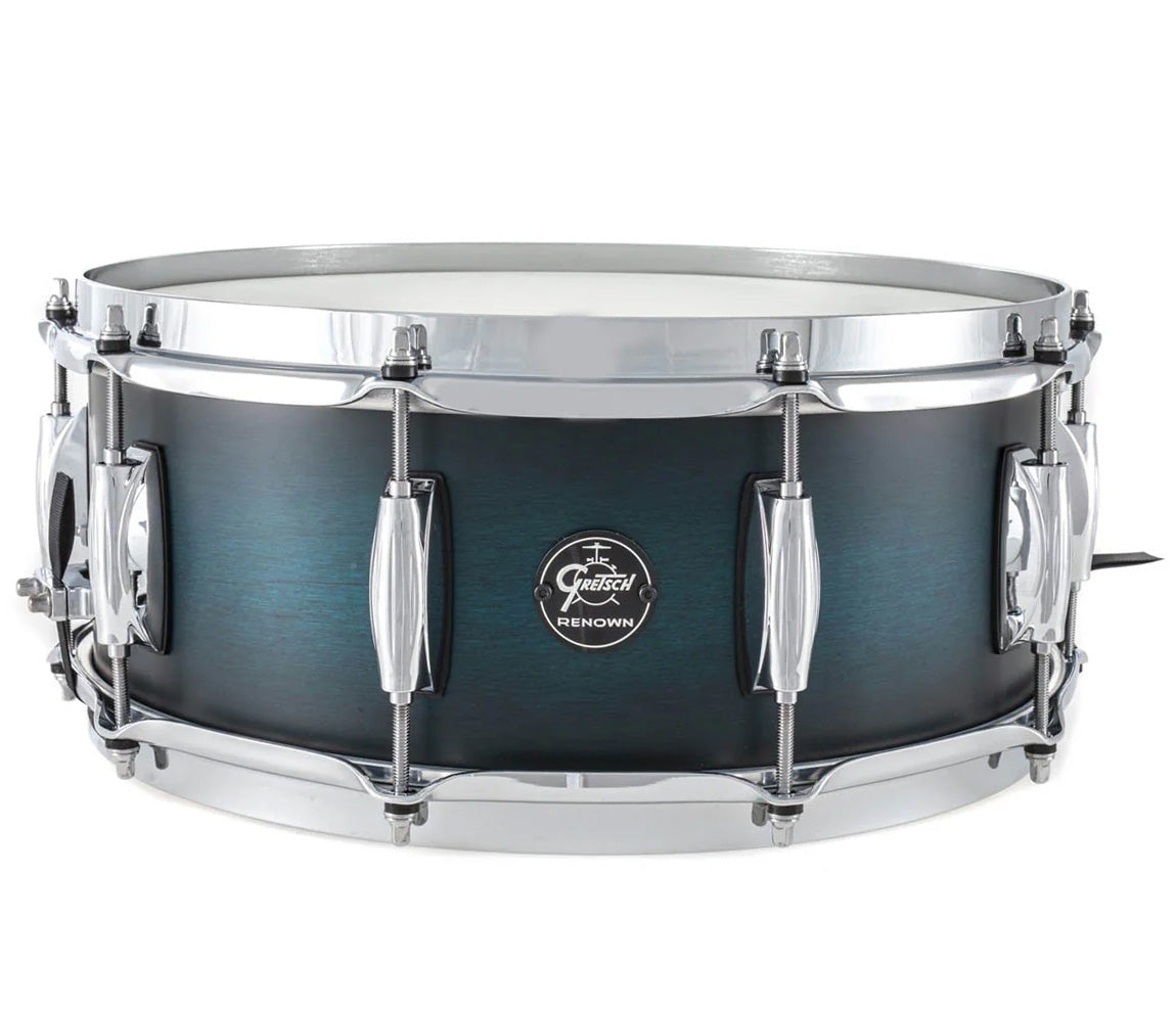 Gretsch Renown Maple 14" x 5" Snare Drum in Satin Antique Blue Burst