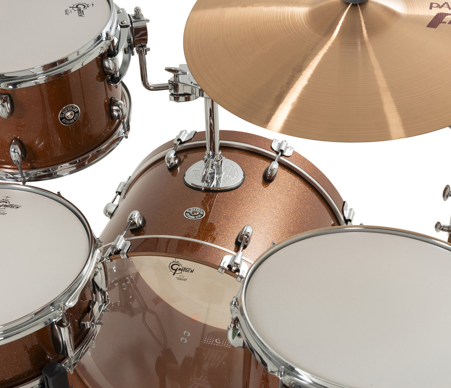 Gretsch Catalina Club 20" 4-Piece Shell Pack in Bronze Sparkle + Snare Drum