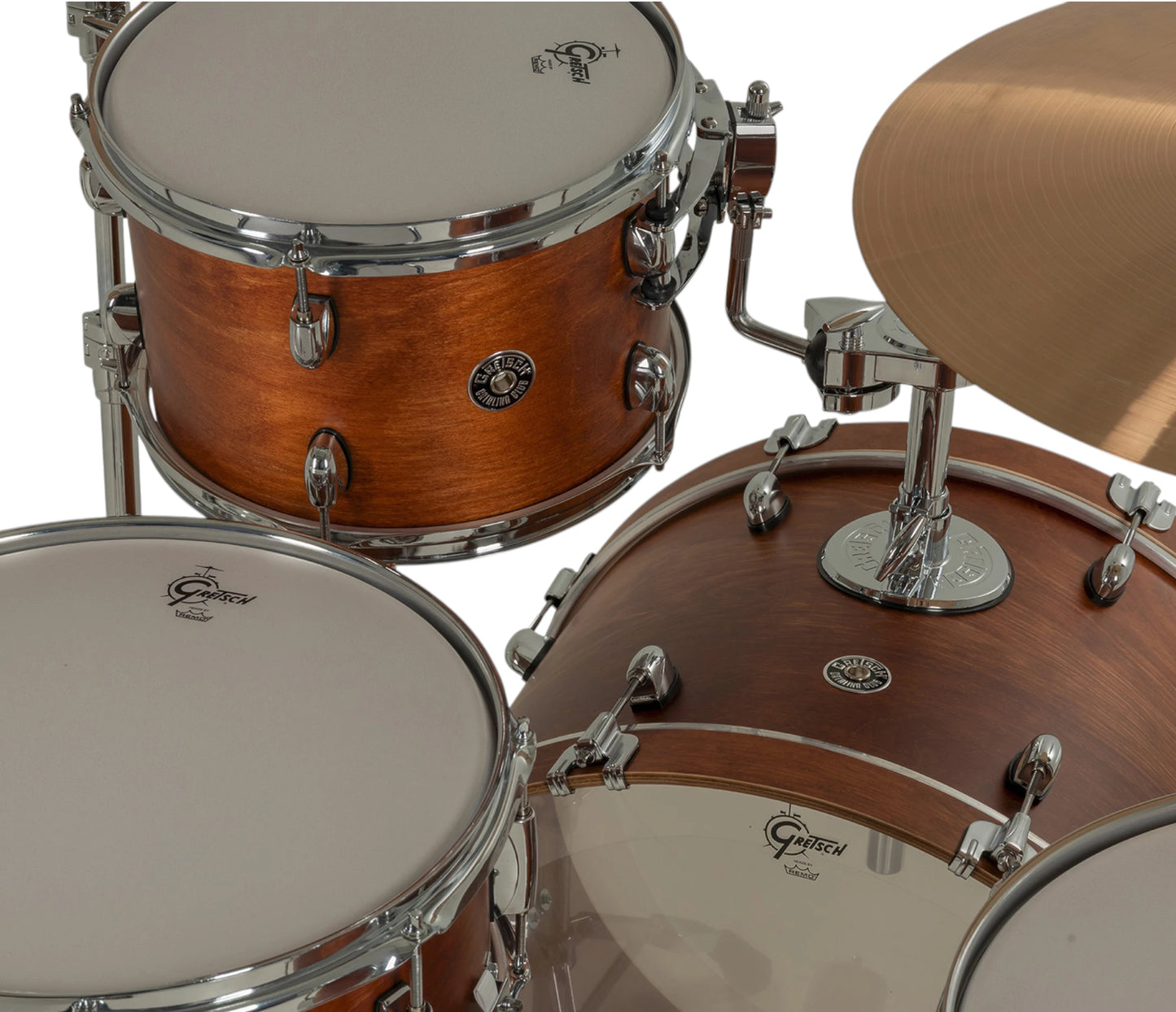 Gretsch Catalina Club 22" 4-Piece Shell Pack in Satin Walnut Glaze + Snare Drum
