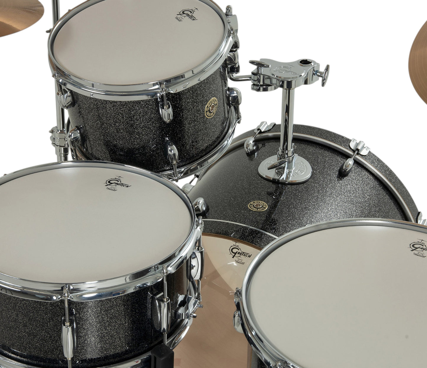 Gretsch Catalina Maple 22" 4-piece drum kit in Black Stardust – right three-quarter view