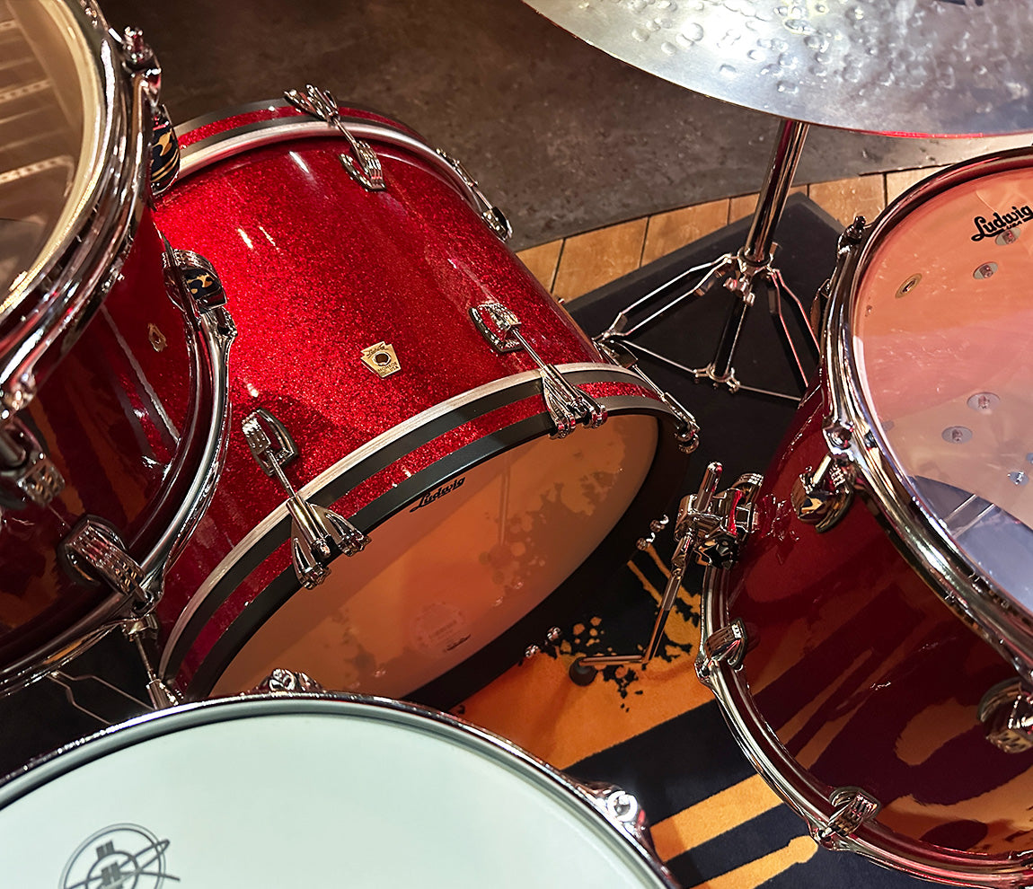 Ludwig Classic Maple 20" 3-Piece Downbeat Shell Pack in Red Sparkle