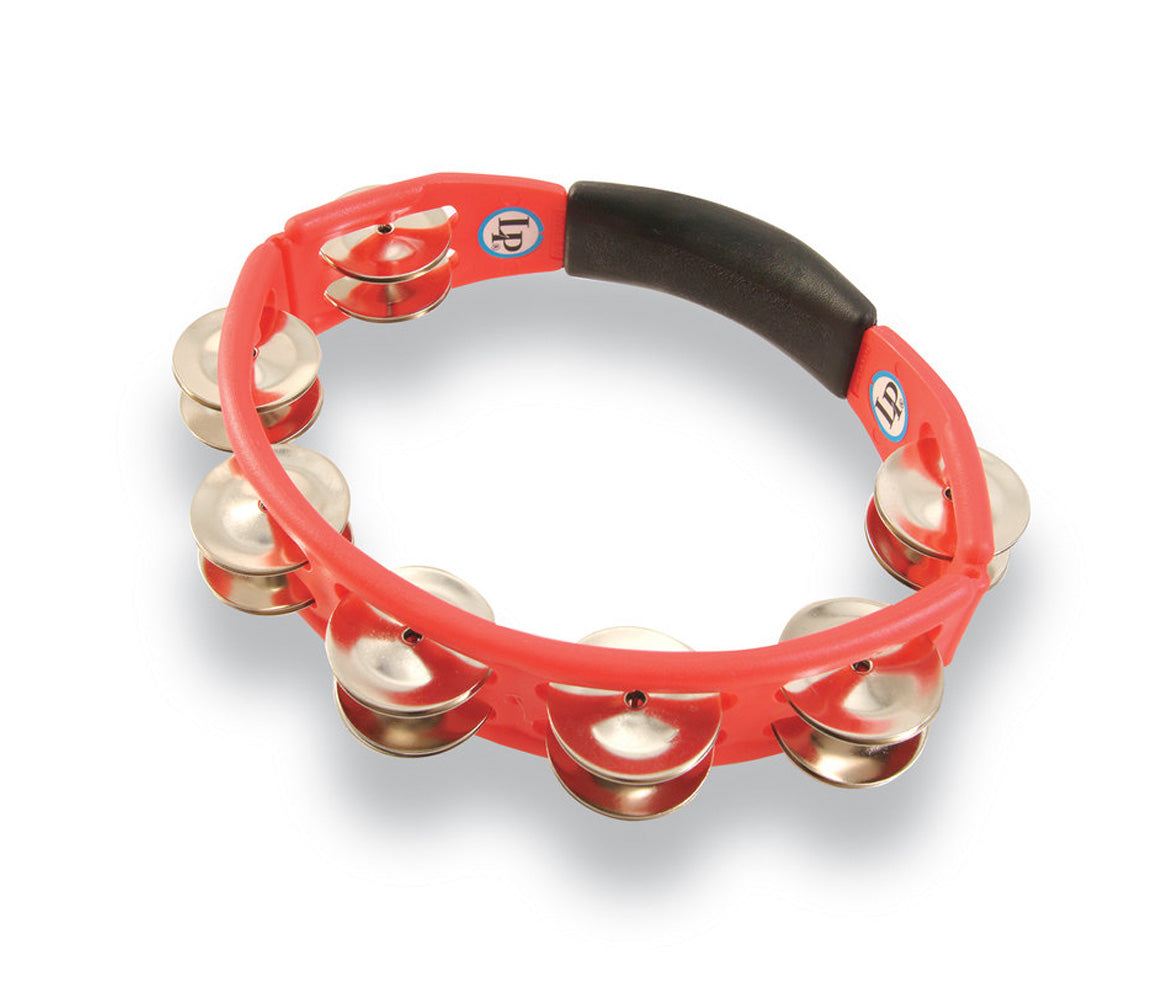 LP Cyclops Hand Held Tambourine Steel Jingles in Red