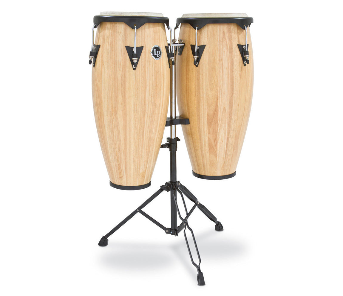 LP Discover Conga Set 10" & 11", HD Shell with Double Stand in Black Onyx