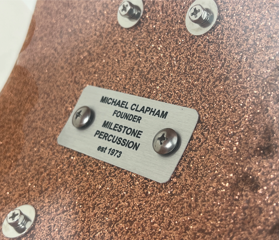 Milestone Founder's Model 14" x 8" Snare Drum in Copper Sparkle