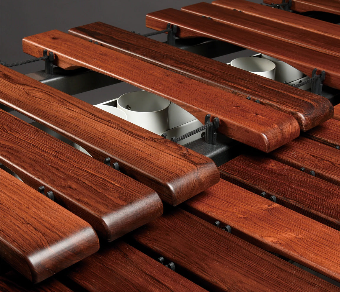 Majestic Reflection 5 Octave Rosewood Bar Marimba - White Resonators