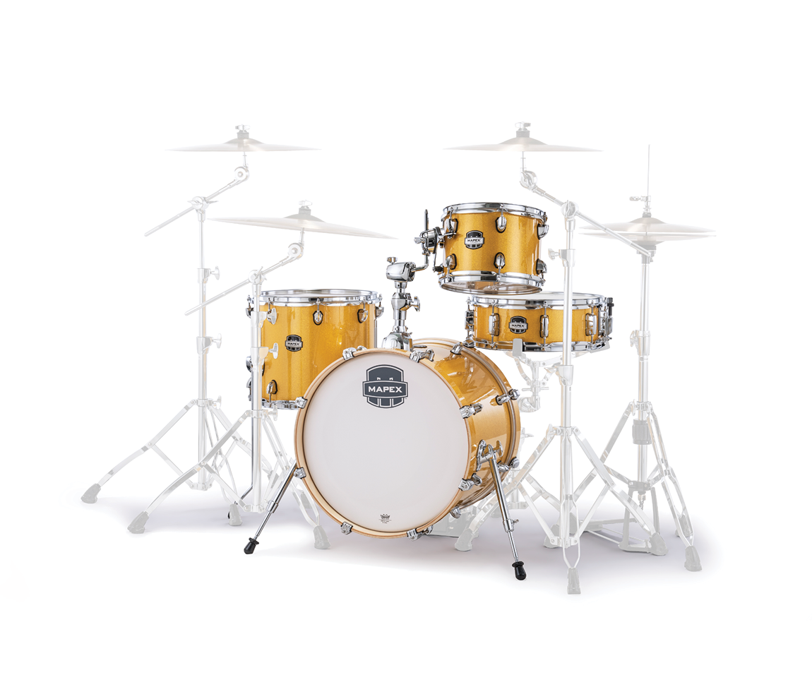 Mapex Mars Birch 4-Piece Bop Shell Pack in Sunflower Sparkle