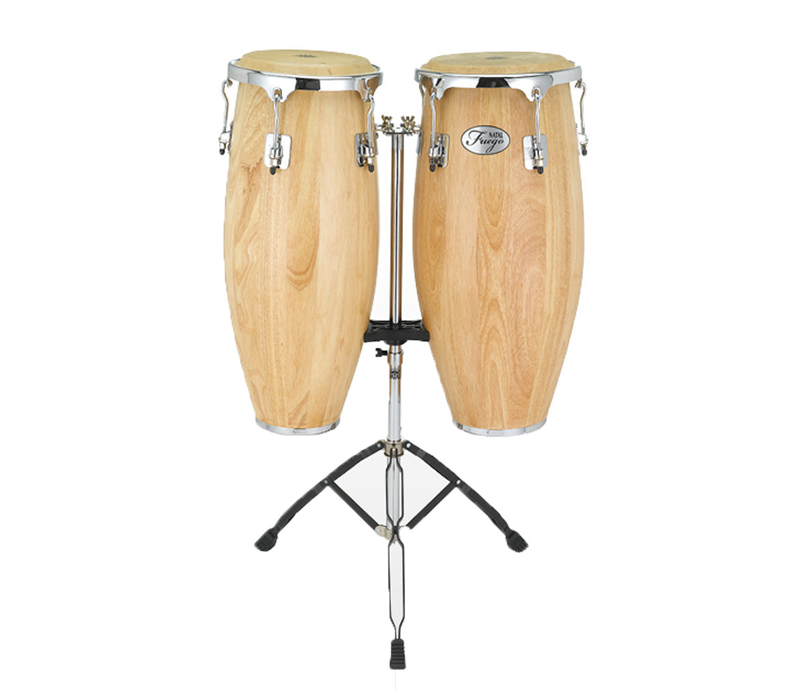 Natal 10" & 11" Natural Wood 2 Stand Matt Natural Congas