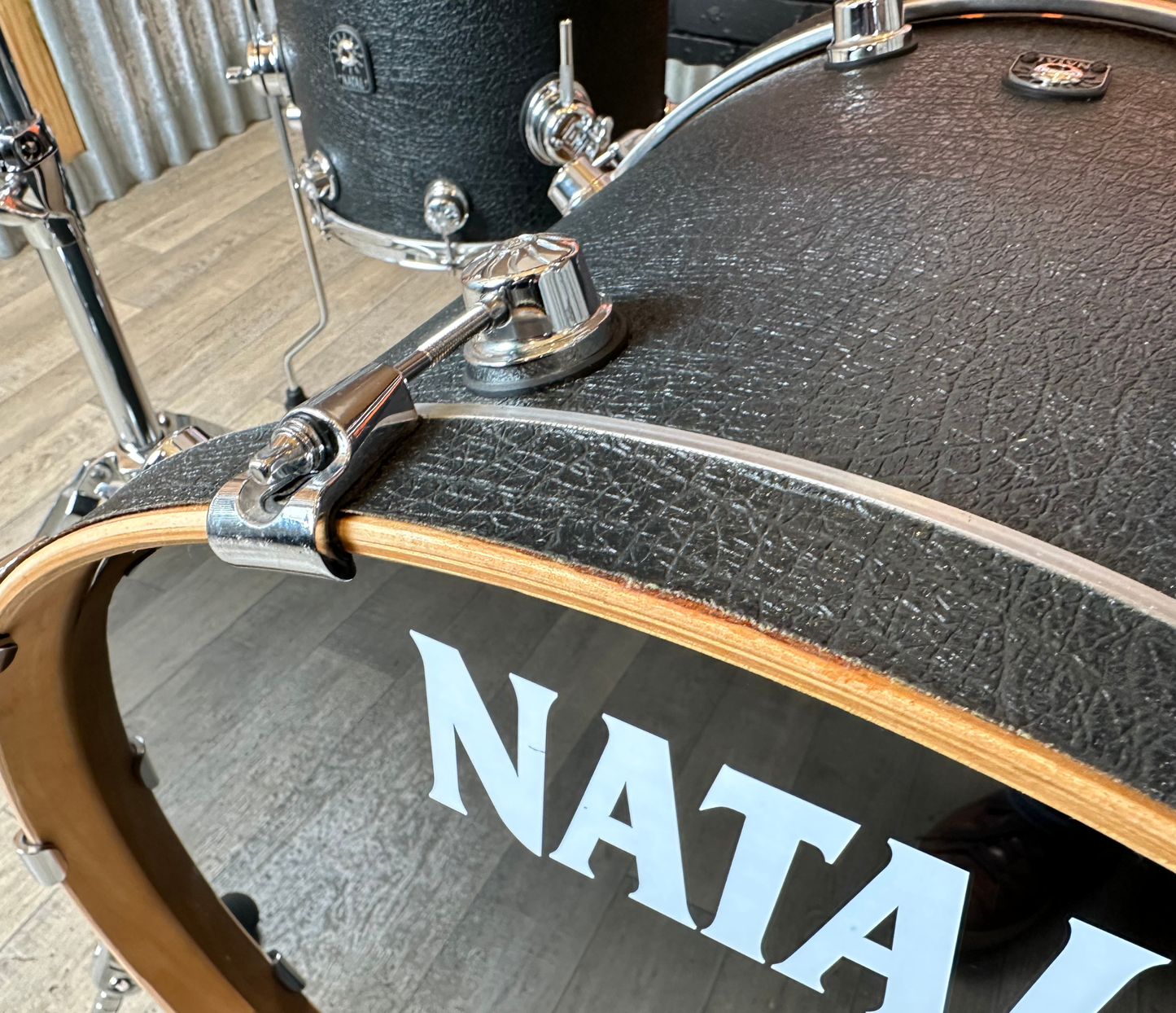 Pre Loved Natal Originals Maple 22" 4-Piece Shell Pack in Marshall Black Wrap Limited Edition