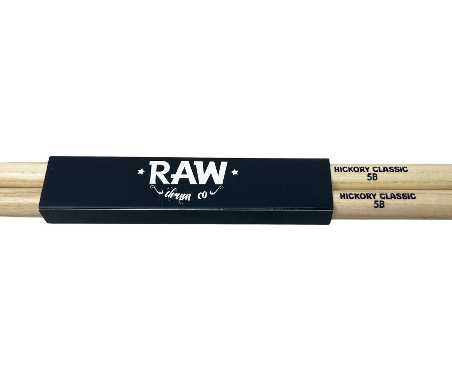 RAW Hickory Classic 5B Nylon Tip Drumsticks