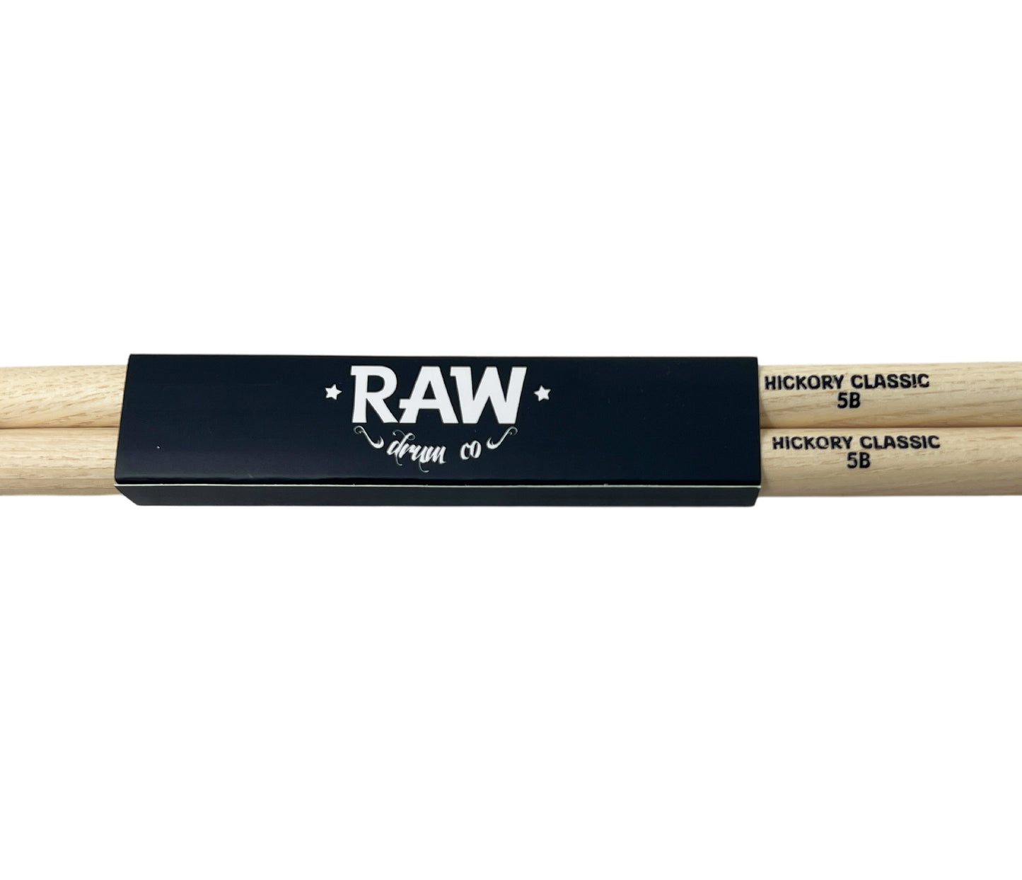 RAW Hickory Classic 5B Wood Tip Drumsticks