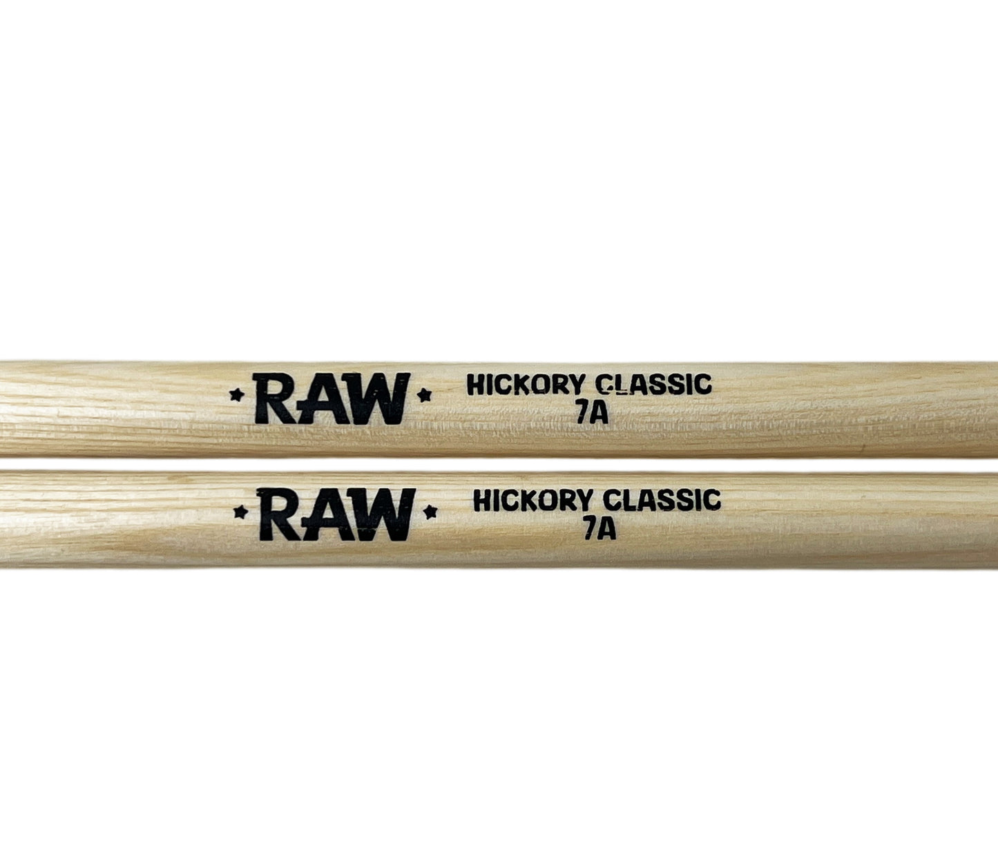 RAW Hickory Classic 7A Nylon Tip Drumsticks - 3 PACK
