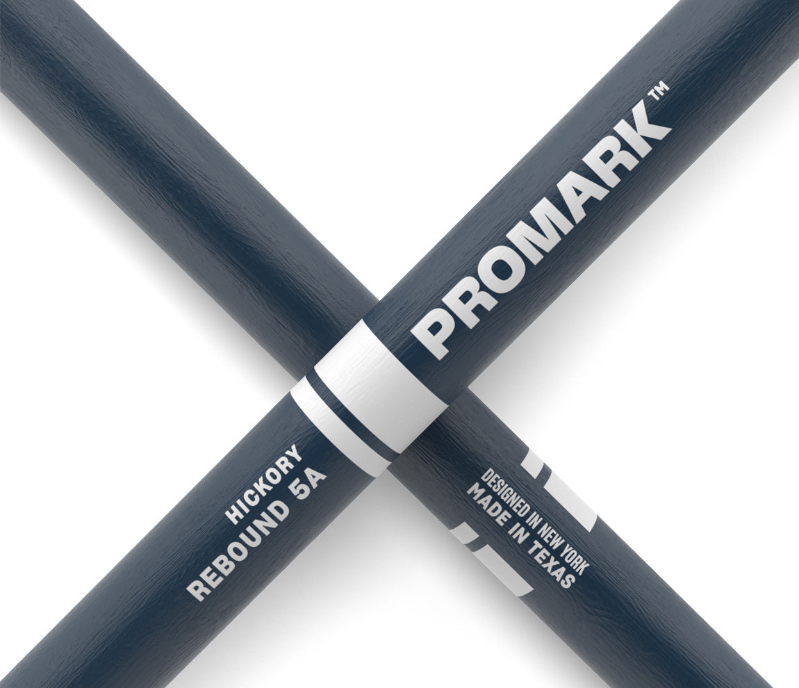 ProMark Rebound 5A Painted Blue Hickory Drumstick, Acorn Wood Tip
