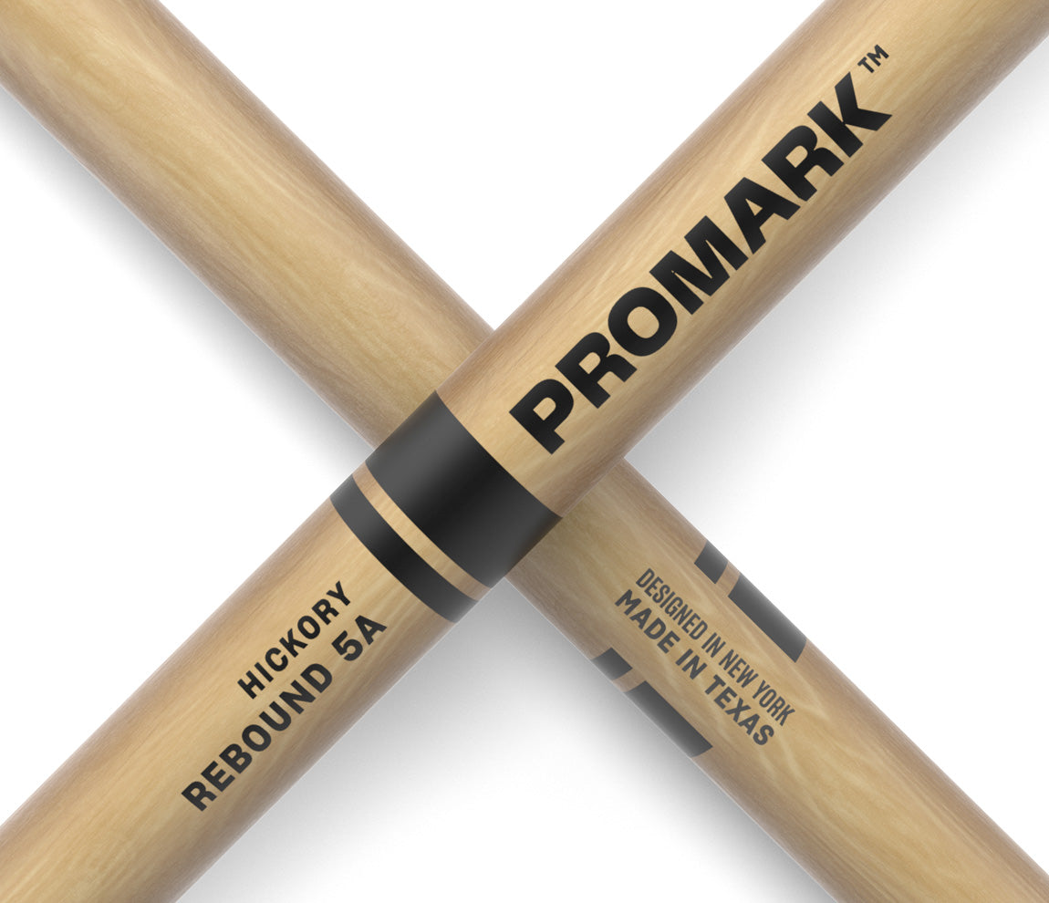 ProMark Rebound 5A Hickory Drumstick, Oval Nylon Tip