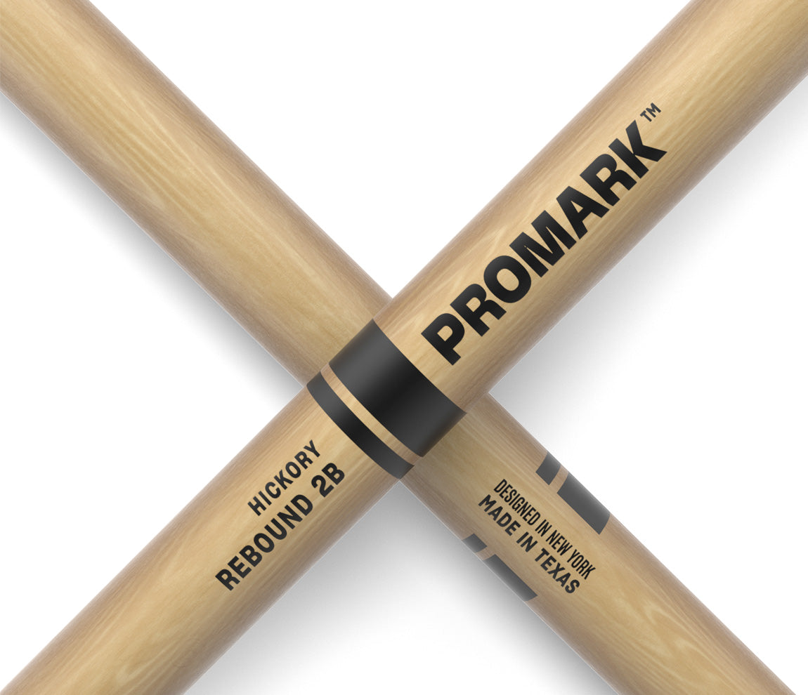 ProMark Rebound 2B Hickory Drumstick, Oval Nylon Tip