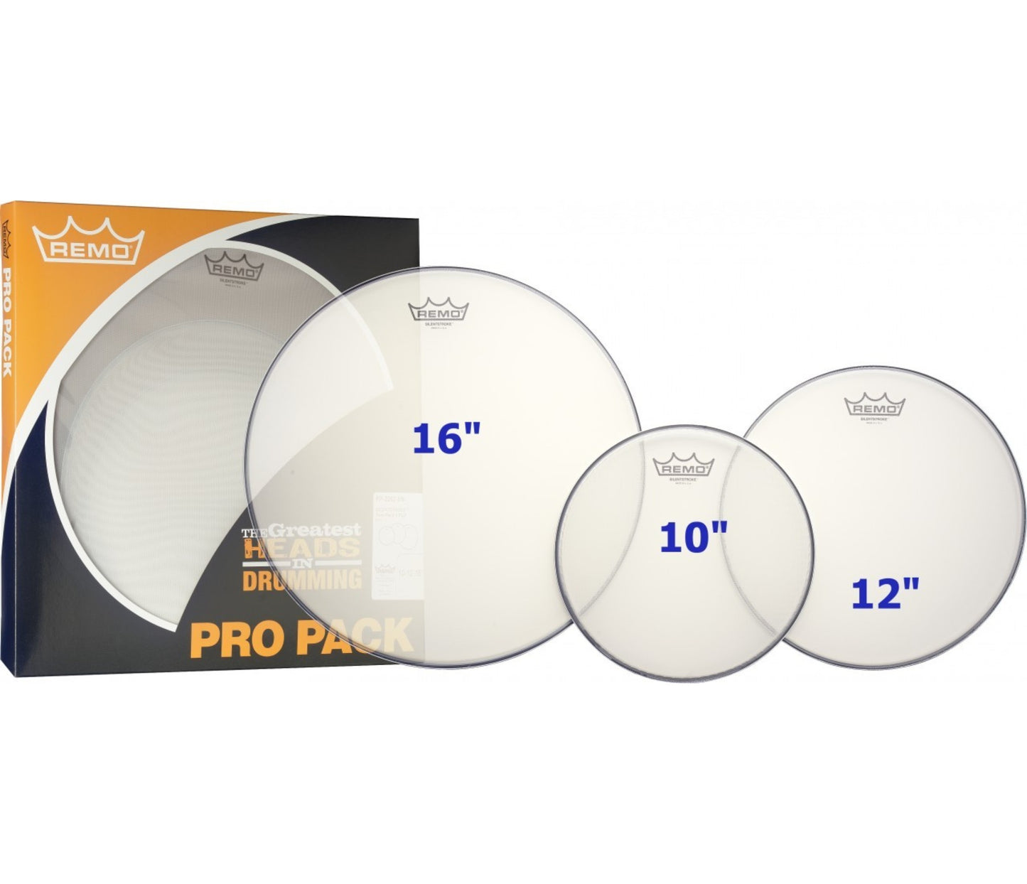 Remo Silent Stroke Tom Pro Pack 10"/12"/16"
