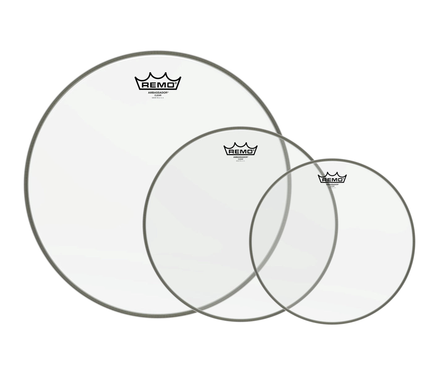 Remo Ambassador Clear Tom Pro Pack 12"/13"/16"