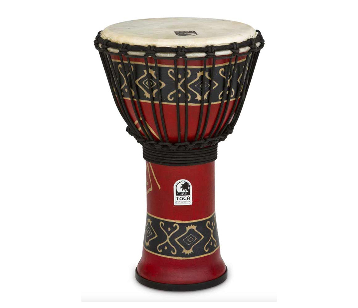 Toca Freestyle 9" Rope Tuned Djembe in Bali Red