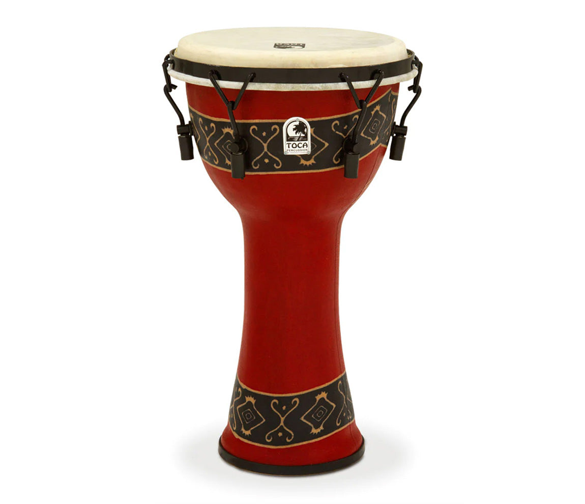 Toca Freestyle 10" Mechanically Tuned Djembe in Bali Red