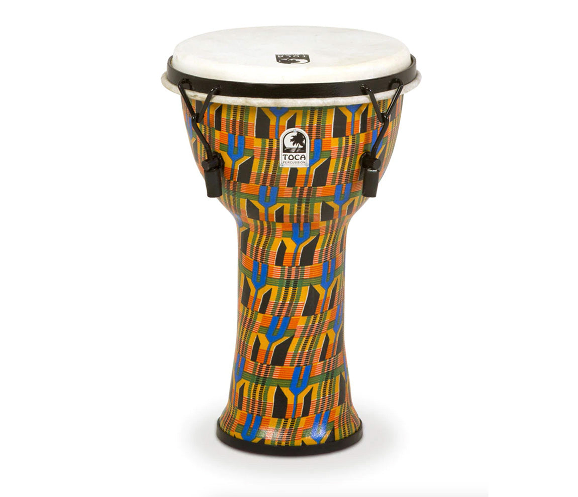Toca Freestyle 9" Mechanically Tuned Djembe in Kente Cloth