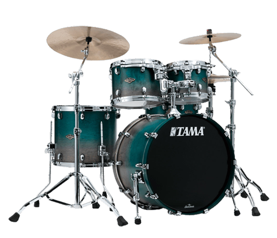 TAMA Starclassic Walnut/Birch 4-Piece Shell Pack in Lacquer Satin Sapphire Fade