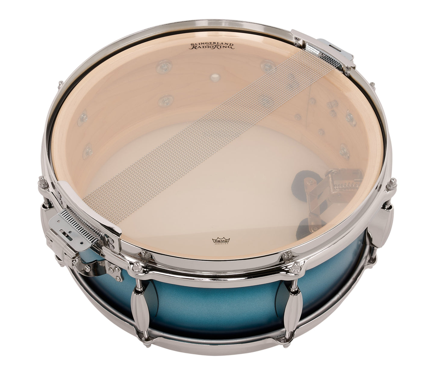 Slingerland Radio King 14" x 5.5" Snare Drum In Blue and Silver Lacquer