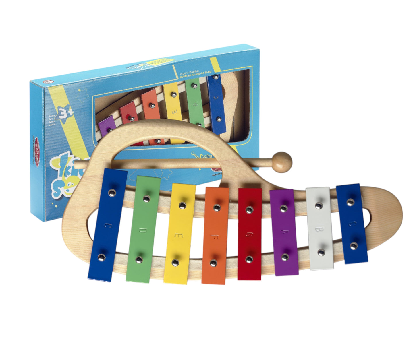 Stagg Kids Curved Metallophone with 8 Rainbow Keys