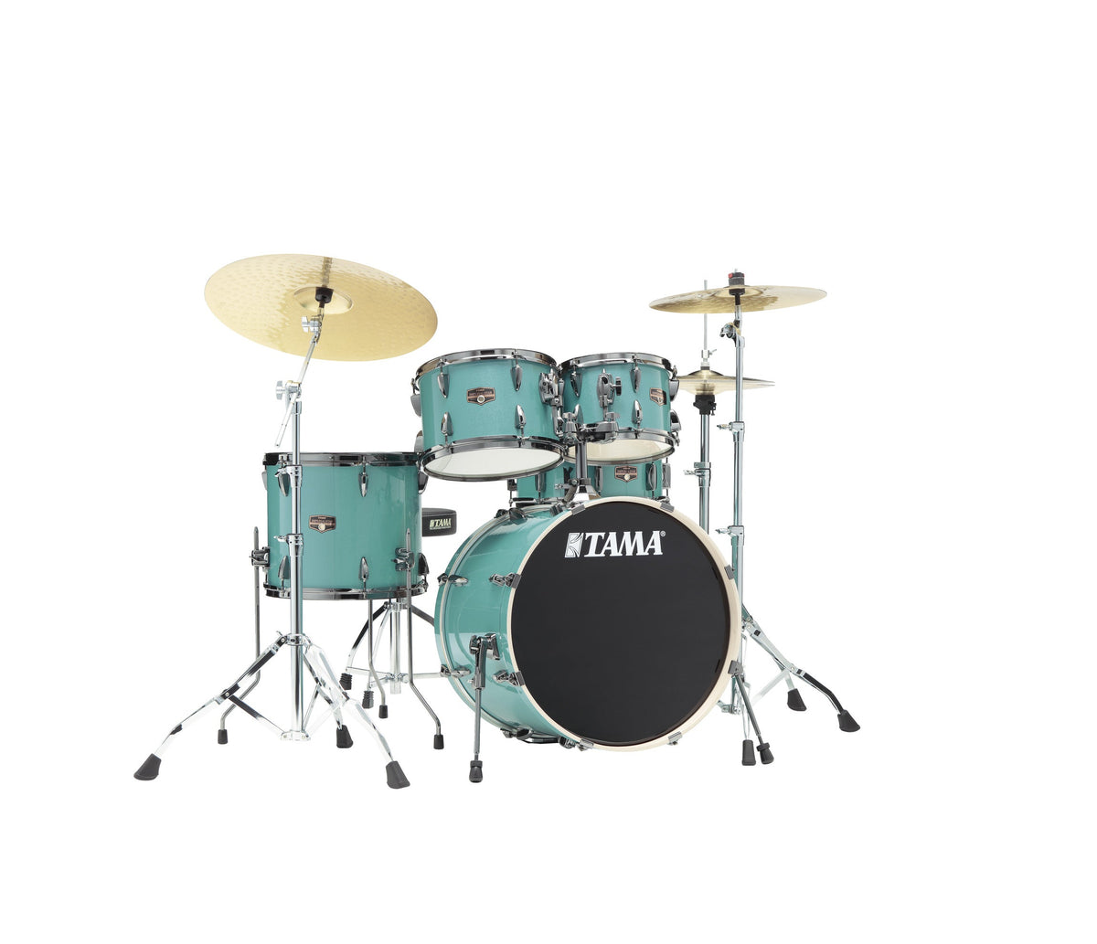 TAMA Imperialstar 20" 5-Piece Drum Kit in Sky Blue Mist with Hardware, front view