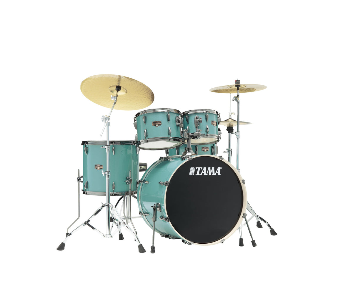 TAMA Imperialstar 22" 5-Piece Drum Kit in Sky Blue Mist with Hardware, front view