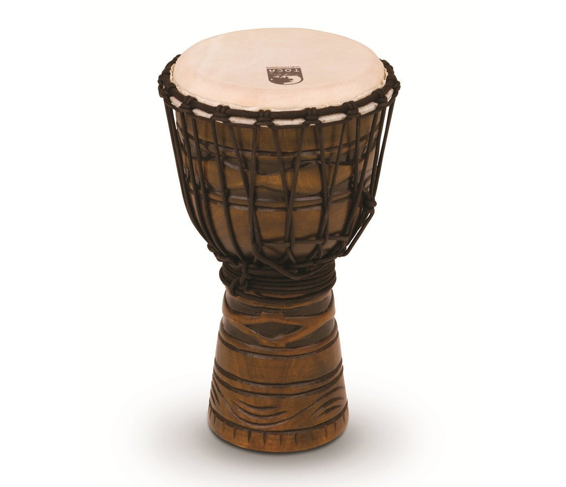 Toca Origins 8" Roped Tuned Djembe in Tribal Mask