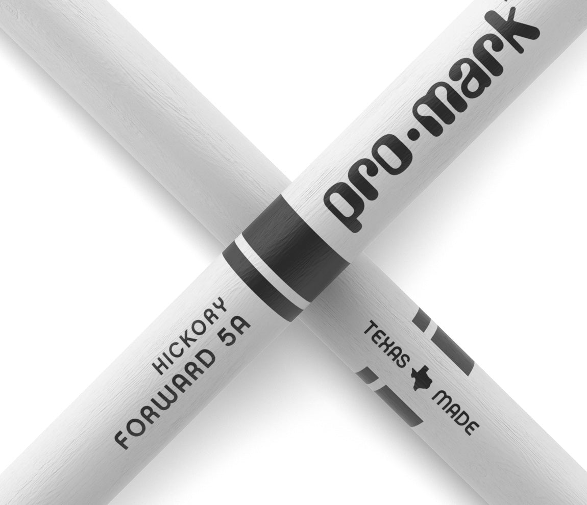 ProMark Classic Forward 5A Painted White Hickory Drumstick, Oval Wood Tip