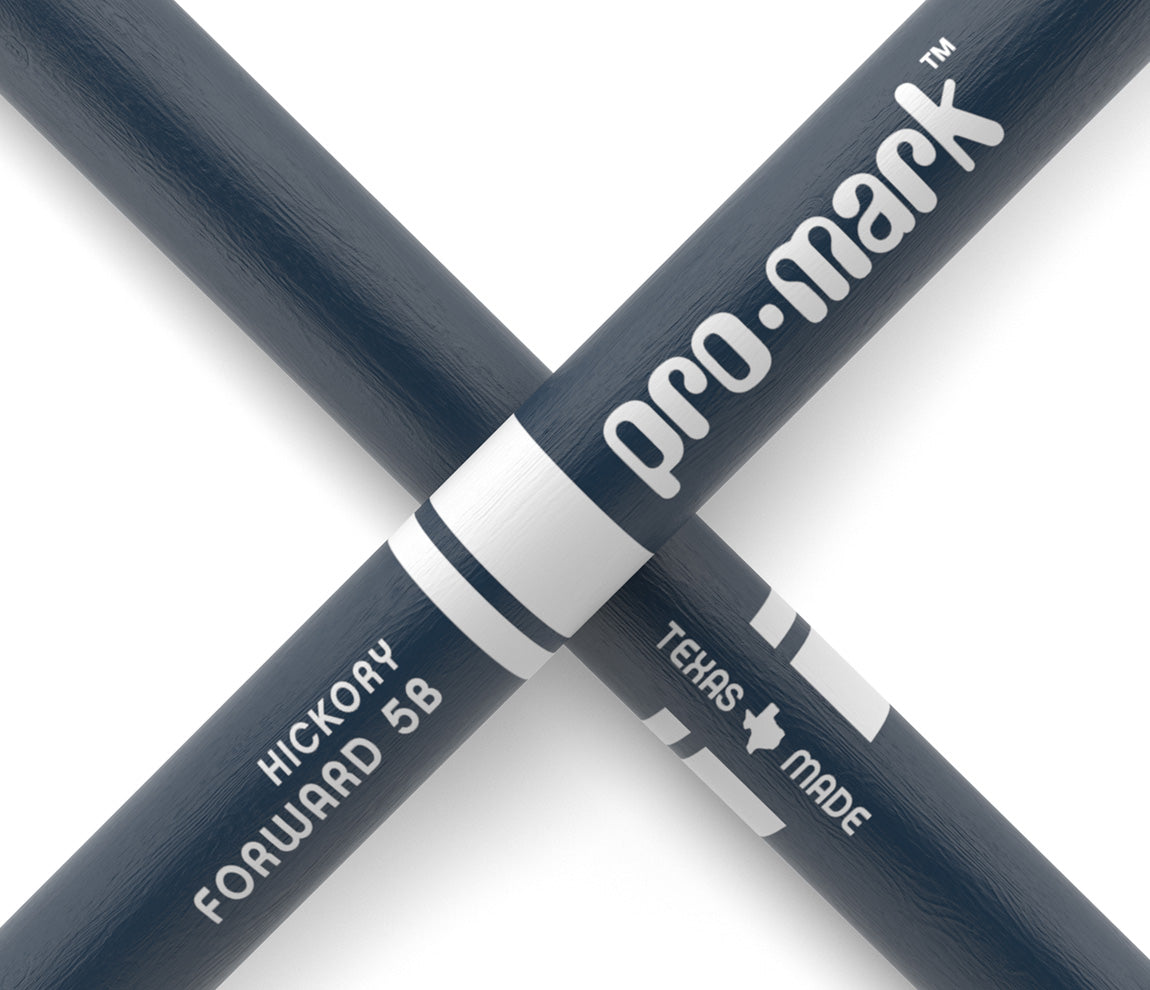 ProMark Classic Forward 5B Painted Blue Hickory Drumstick, Oval Wood Tip
